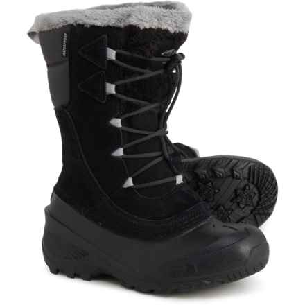 The North Face Girls Shellista Lace IV Boots - Waterproof, Insulated in Tnf Black Vandadis Grey