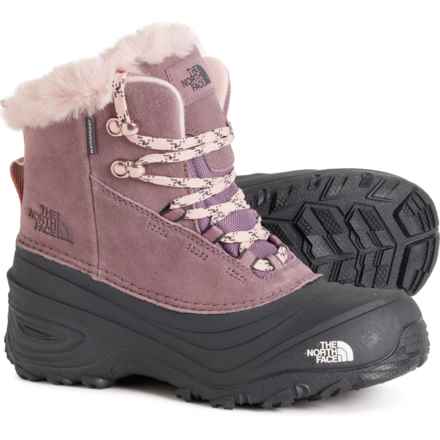 The North Face Girls Shellista V Lace Boots - Waterproof, Insulated in Fawn Grey/Asphalt Grey