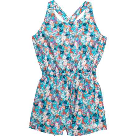 The North Face Girls Sportswear Romper - Sleeveless in Scuba Blue Wild Daisy Print