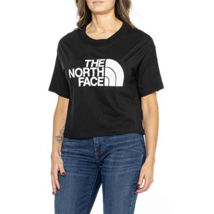 The North Face Half Dome Crop T-Shirt - Short Sleeve in Tnf Black/Tnf White