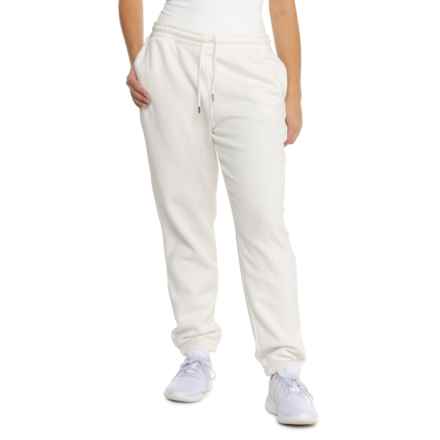 The North Face Half Dome Fleece Sweatpants in Gardenia White/Tnf Black