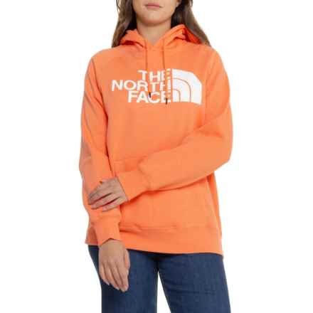 The North Face Half Dome Hoodie in Coral Sunrise/Tnf White