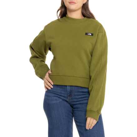 The North Face Heavyweight Box Fit Crew Neck Sweatshirt in Forest Olive