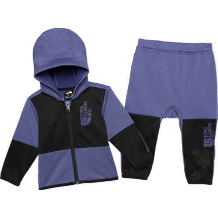 The North Face Infant Boys and Girls Winter Warm Sweatsuit Set in Cave Blue