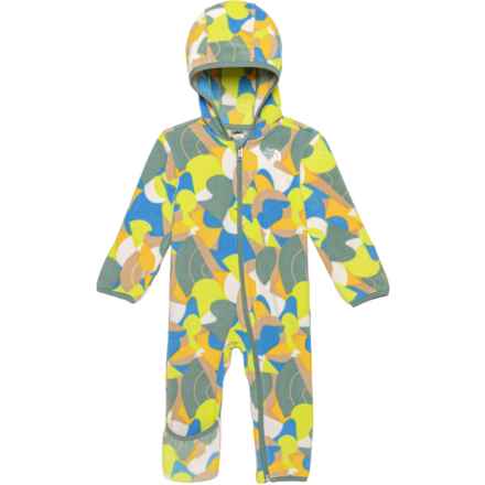 The North Face Infant Boys Glacier One-Piece Bodysuit - Long Sleeve in Almond Butter Bg Abstpt