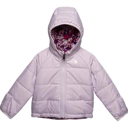 The North Face Infant Girls Perrito Hooded Jacket - Reversible, Insulated in Lavender Fog