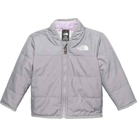 The North Face Infant Girls Reversible Mossbud Jacket - Insulated in Meld Grey