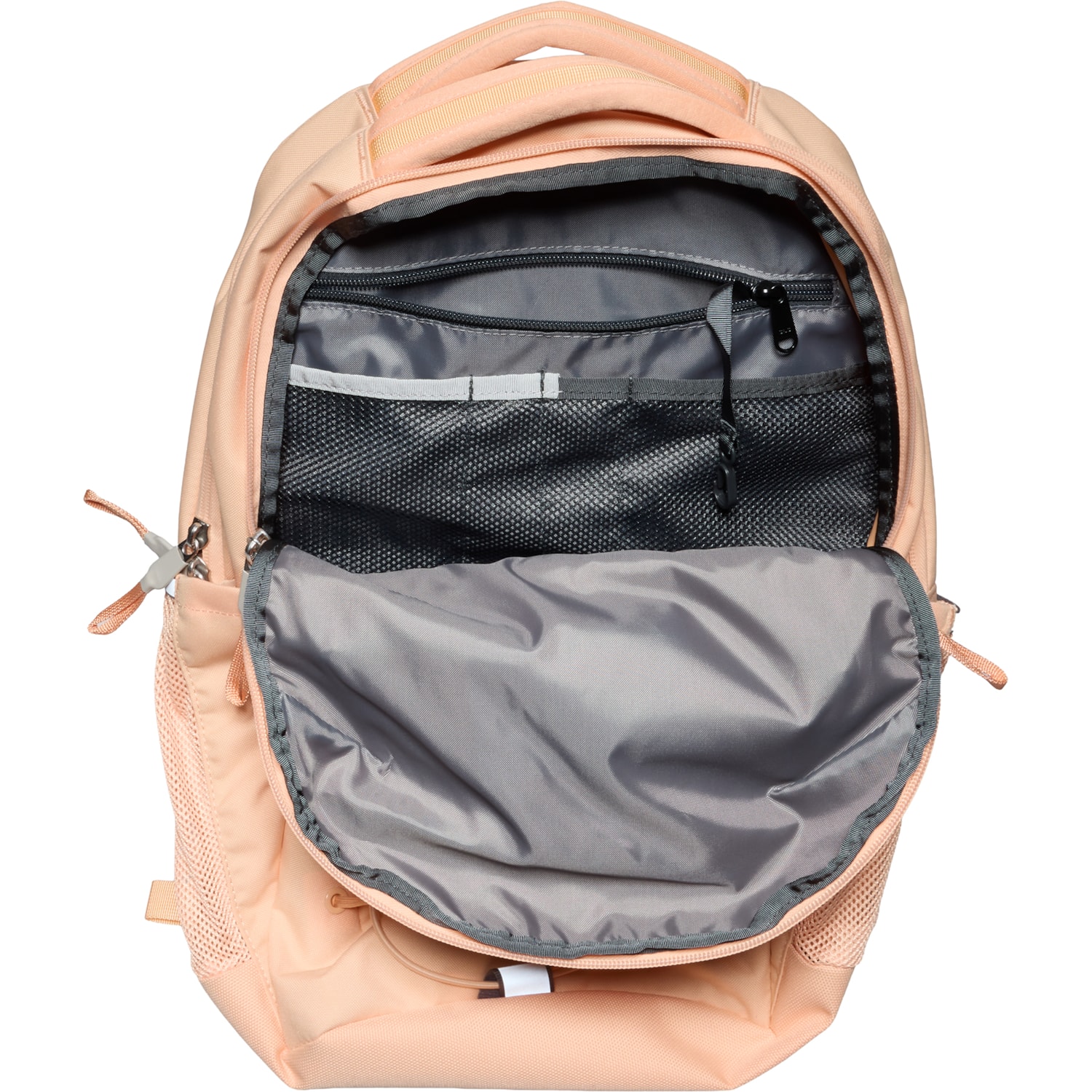 all white north face jester backpack The Luxe for Women in Gardenia White/Burnt Coral Metallic and the 360 The North Face Jester 27