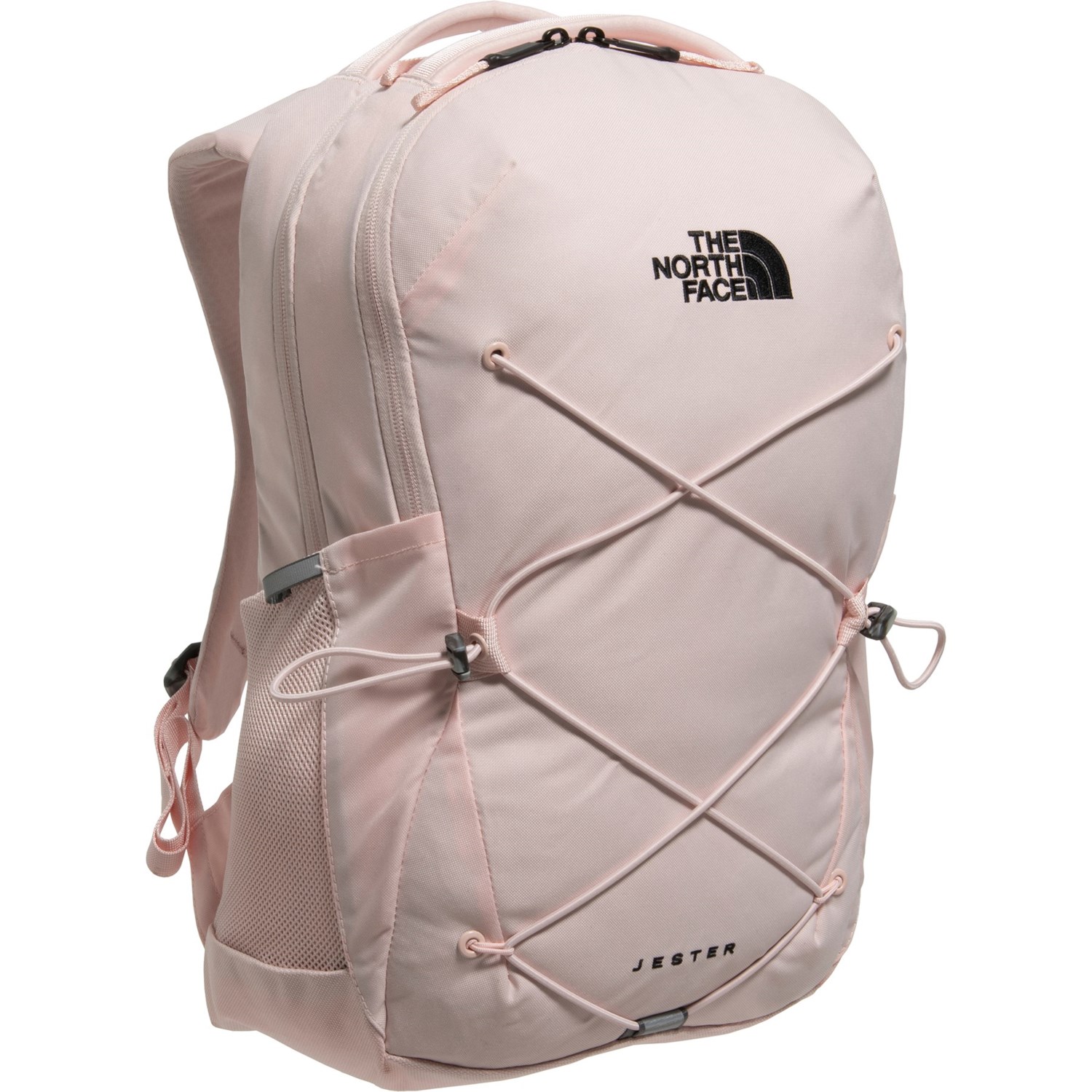 light pink north face bookbag