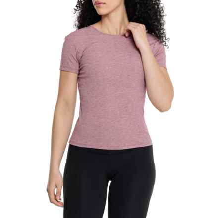 The North Face Lean Strong Ribbed T-Shirt - Short Sleeve in Wild Ginger Heather
