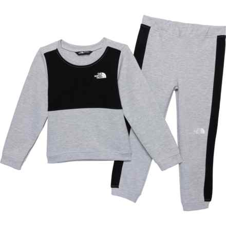 The North Face Little Boys Tech Sweatshirt and Joggers Set in Light Grey Heather