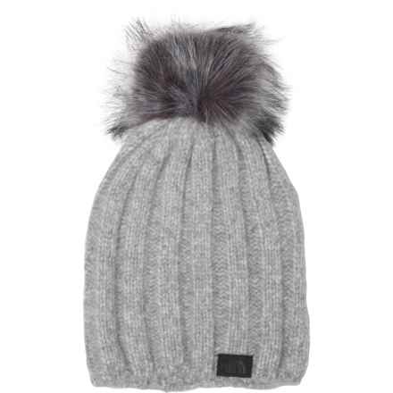 The North Face Oh-Mega City Pom Beanie (For Women) in Tnf Light Grey Heather