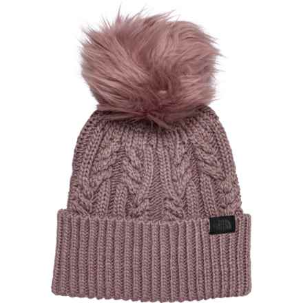 The North Face Oh Mega Pom Beanie (For Women) in Fawn Grey