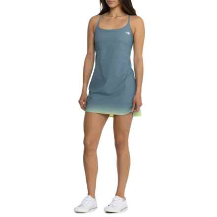 The North Face Printed Arque Hike Dress - Sleeveless in Goblinblue Ombre Skyprint