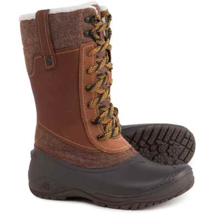 The North Face Shellista III Mid PrimaLoft® Snow Boots - Waterproof, Insulated (For Women) in Demitasse Brown/Carafe Brown