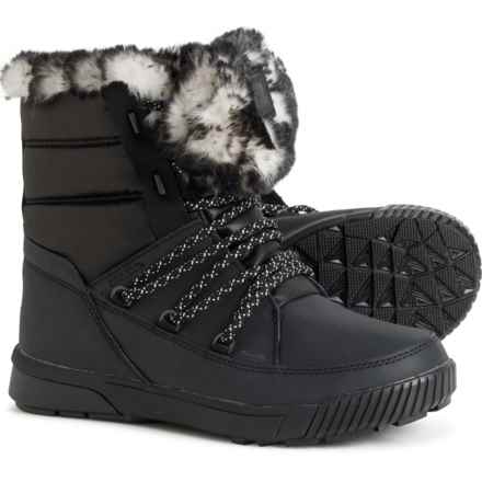 The North Face Sierra Luxe Snow Boots - Waterproof, Insulated, Leather (For Women) in Tnf Black/Gardenia White