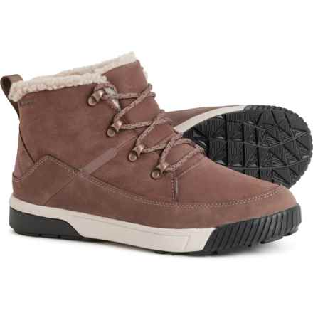 The North Face Sierra Mid Lace Snow Boots - Waterproof, Insulated, Leather (For Women) in Deep Taupe/Wild Ginger