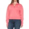 The North Face Simple Logo Sweatshirt - Zip Neck in Cosmo Pink