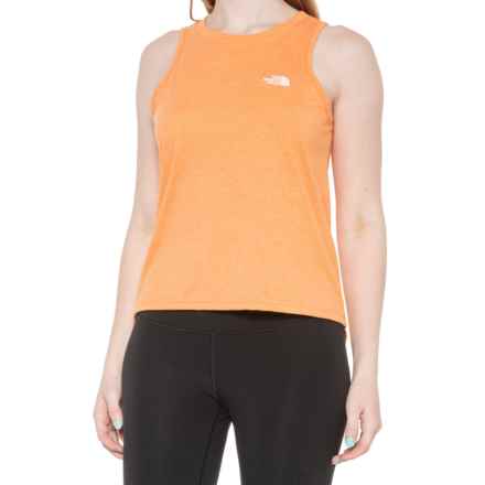 The North Face Simple Logo Tri-Blend Tank Top in Dusty Coral Orange Heather