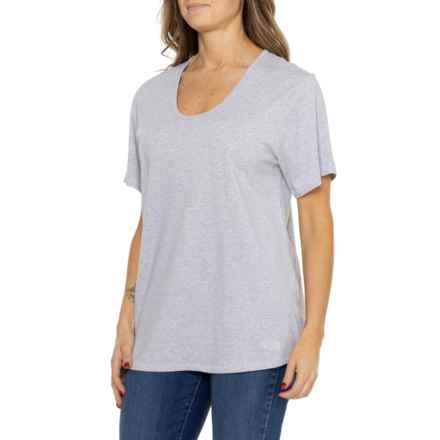 The North Face Terrain Scoop Neck T-Shirt - Short Sleeve in Tnf Light Grey Heather