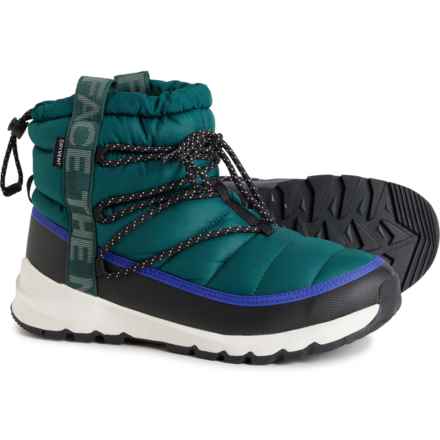 The North Face ThermoBall® Lace-Up Boots - Waterproof, Insulated (For Women) in Tnf Black/Ponderosa Green
