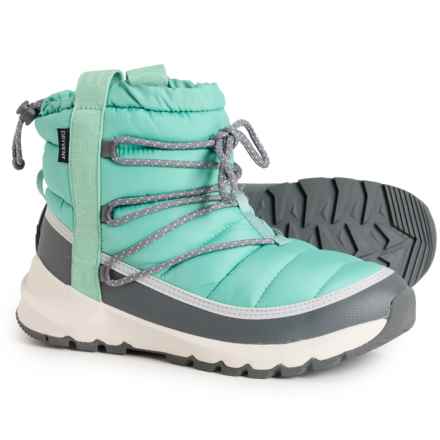 The North Face ThermoBall® Lace-Up Boots - Waterproof, Insulated (For Women) in Wasabi/Vanadis Grey