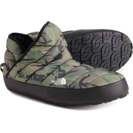 The North Face ThermoBall® Traction Booties - Insulated, Slip-Ons (For Men) in Tnf Black Print/Fiery Red