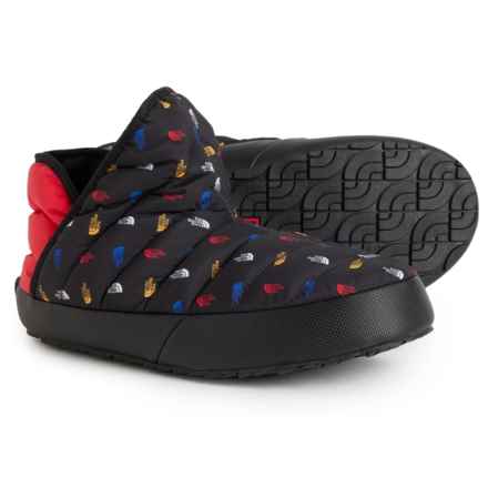 The North Face ThermoBall® Traction Booties - Insulated, Slip-Ons (For Men) in Tnf Black Print/Fiery Red