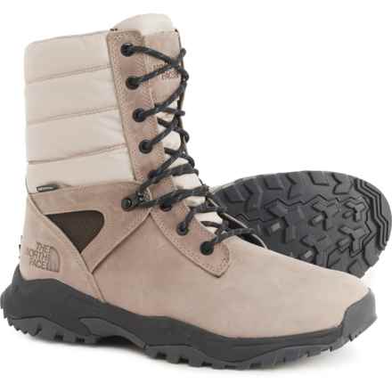The North Face ThermoBall® Winter Boots - Waterproof, Insulated (For Men) in Flax/Tnf Black