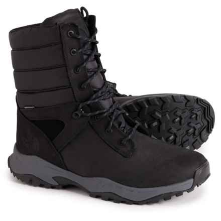 The North Face ThermoBall® Zip-Up Winter Boots - Waterproof, Insulated, Leather (For Men) in Tnf Black/Zinc Grey