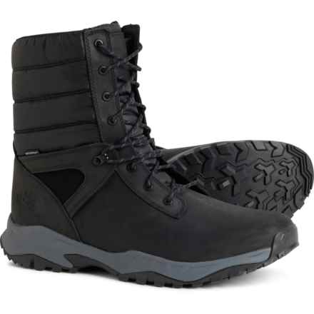 The North Face ThermoBall® Zip-Up Winter Boots - Waterproof, Insulated, Leather (For Men) in Tnf Black/Zinc Grey