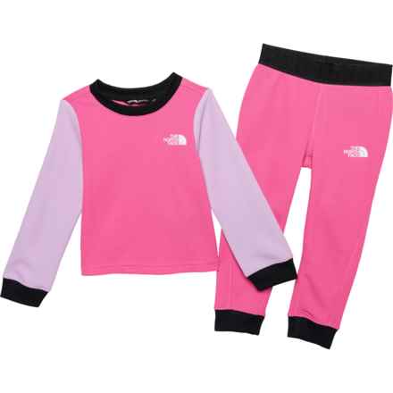 The North Face Toddler Boys and Girls Waffle-Knit Base Layer Set - Long Sleeve in Mr. Pink