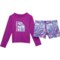 The North Face Toddler Girls Sportswear Set - UPF 40+, Long Sleeve in Purple Cactus Flower/Purple Cactus Flower Water Ma