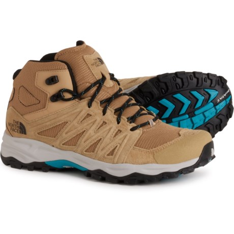 The North Face Truckee Mid Hiking Boots - Leather (For Men) in Khaki Stone/Tnf Black