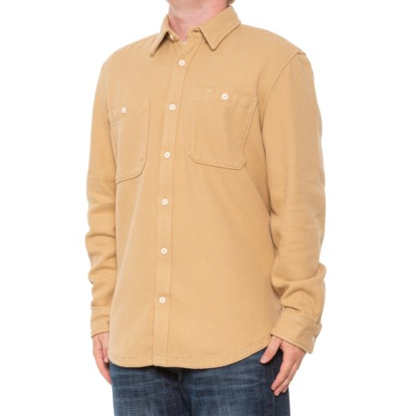 The North Face Valley Twill Flannel Shirt - Button Front, Long Sleeve in Khaki Stone