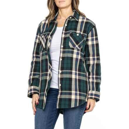 The North Face Valley Twill Flannel Shirt - Long Sleeve in Shadyblue Largeiconplaid2