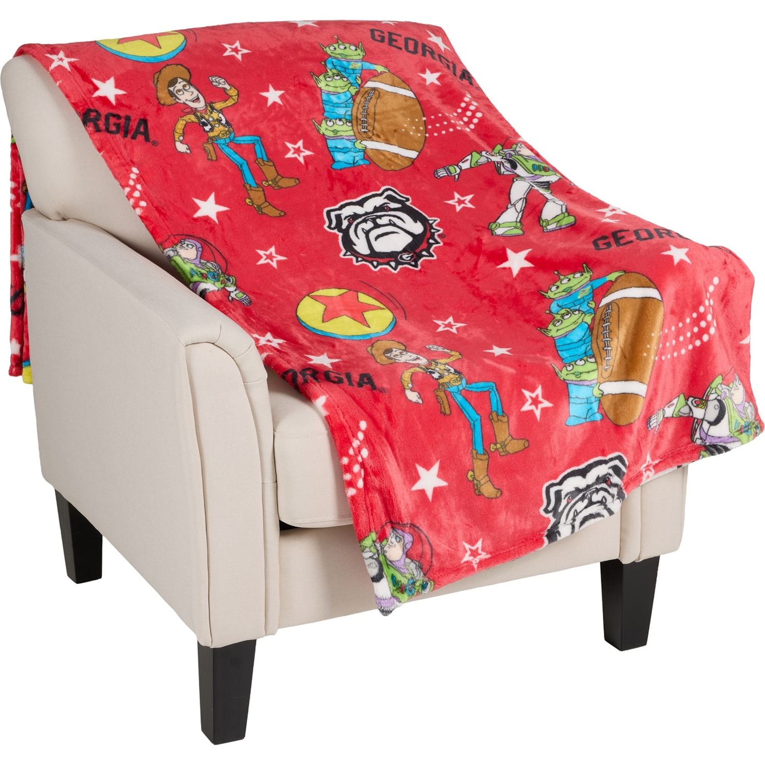 The Northwest Group NCAA Georgia X Disney Toy Story Cloud Throw