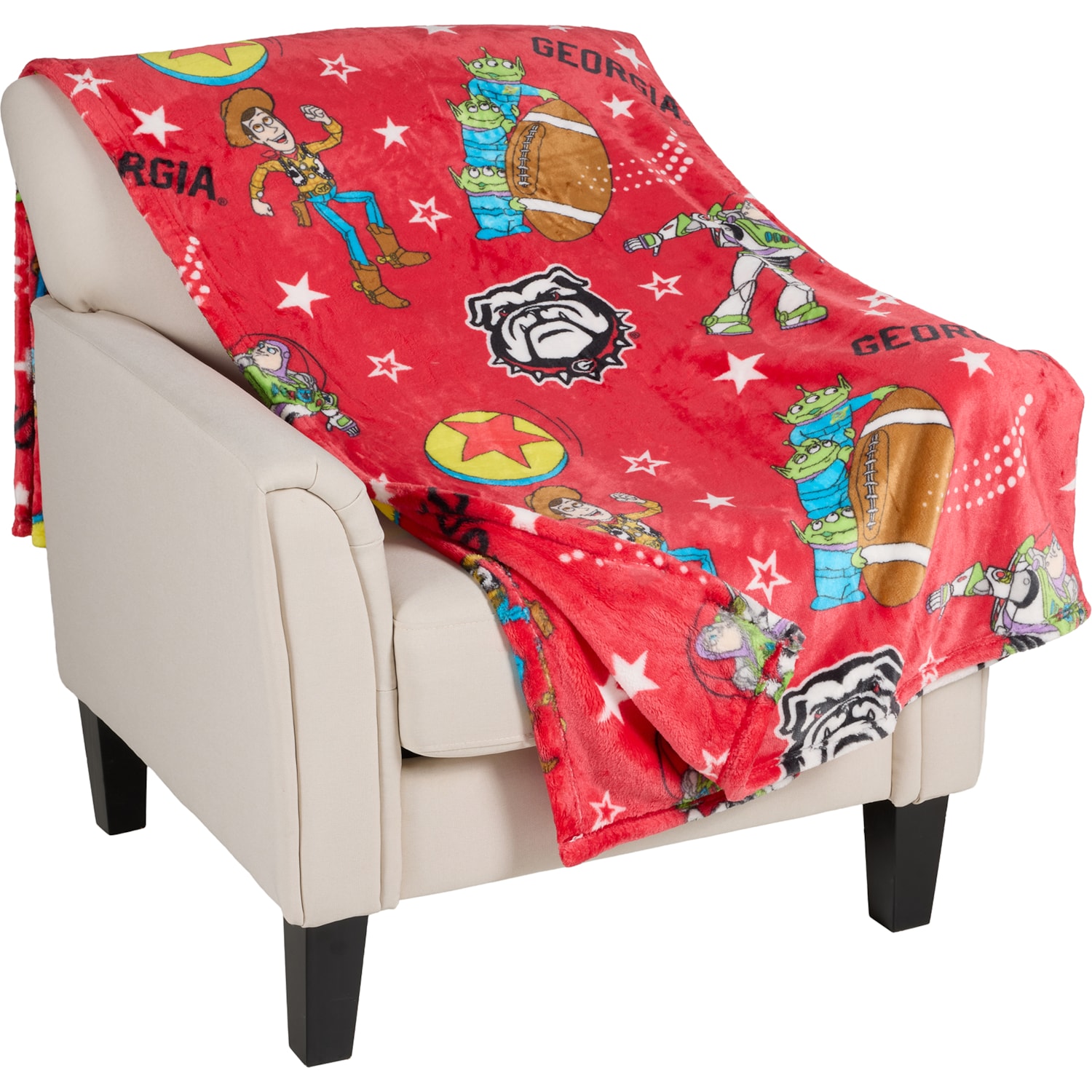 The Northwest Group NCAA Georgia X Disney Toy Story Cloud Throw