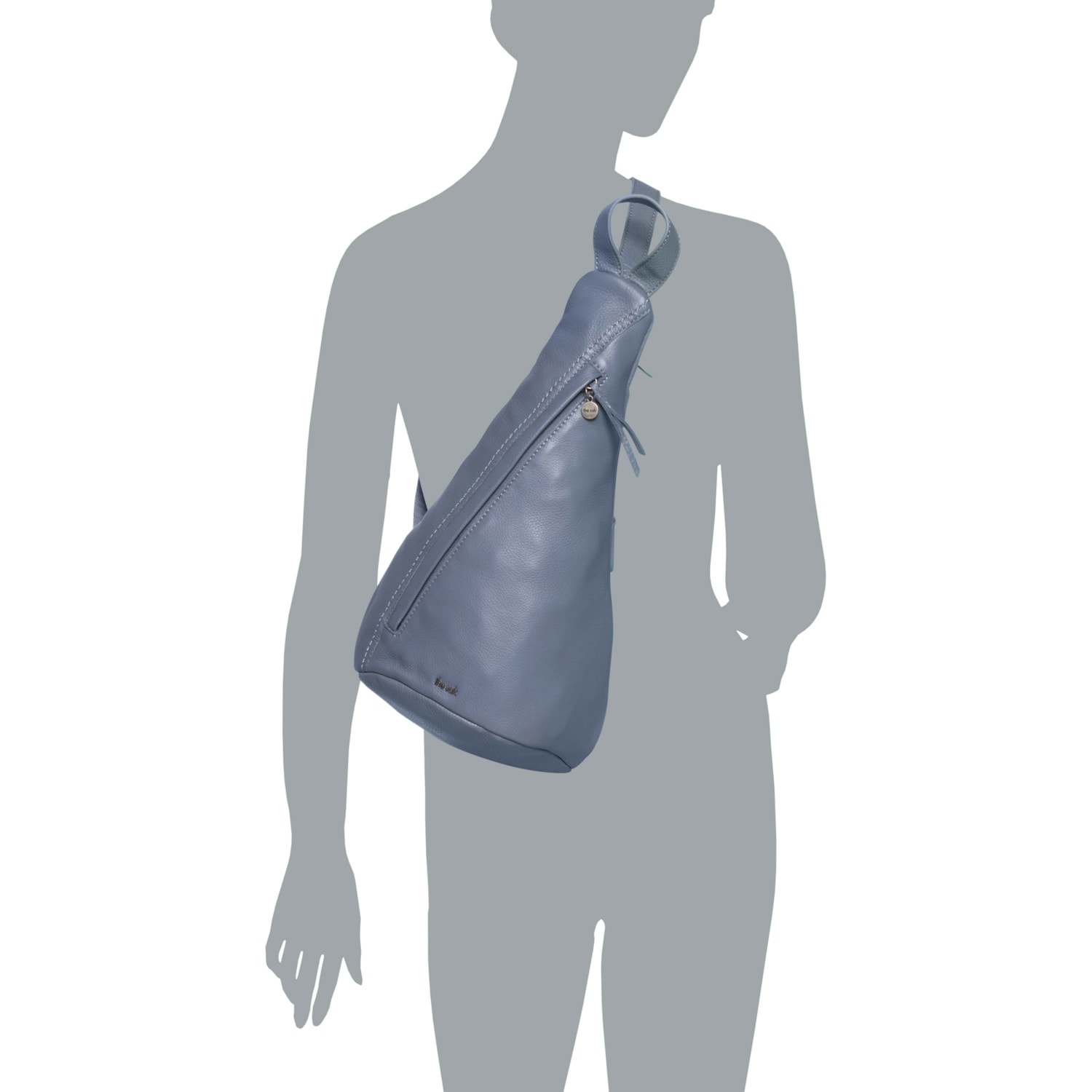 Day & Mood Leather Sling Backpack Purse blue gray Introducing the Sally Sling! ? Designed for short trips  main image 2