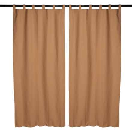 Thermalogic Prescott Room Darkening Insulated Curtains - 80x84”, Tab Top, 2 Panels, Camel in Camel
