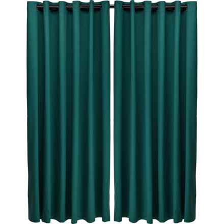 Thermalogic Weathermate Energy Efficient Insulated Curtains - 160x84”, Grommet Top, 2 Panels, Nightwatch Green in Nightwatch Green