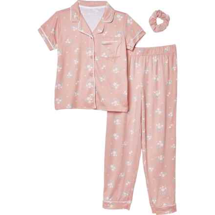 THIS GIRL CAN Big and Little Girls Sleepwear Set - Short Sleeve in Pink Bouquet