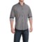 105WH_3 Thomas Dean Denim Print Button Down Sport Shirt - Long Sleeve (For Men)