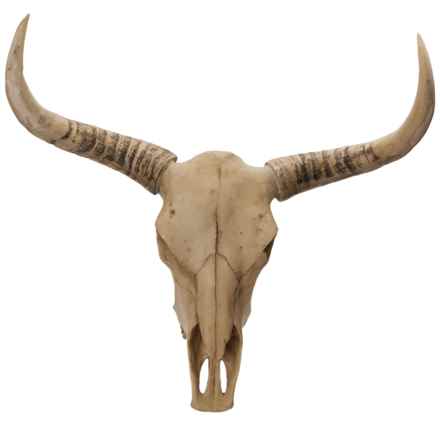 Three Hands 28.5x27x9.25” Large Bull Skull Wall Decor in Multi