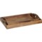 2AYCD_2 Three Hands Wooden Trays with Handles - Set of 2