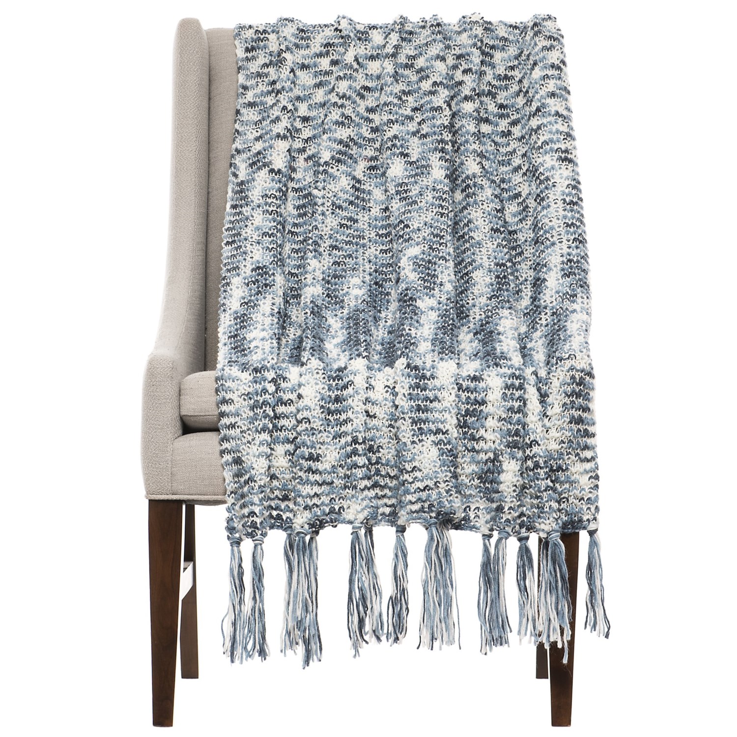 THRO Ashley Vintage Knit Throw Blanket 50×60”