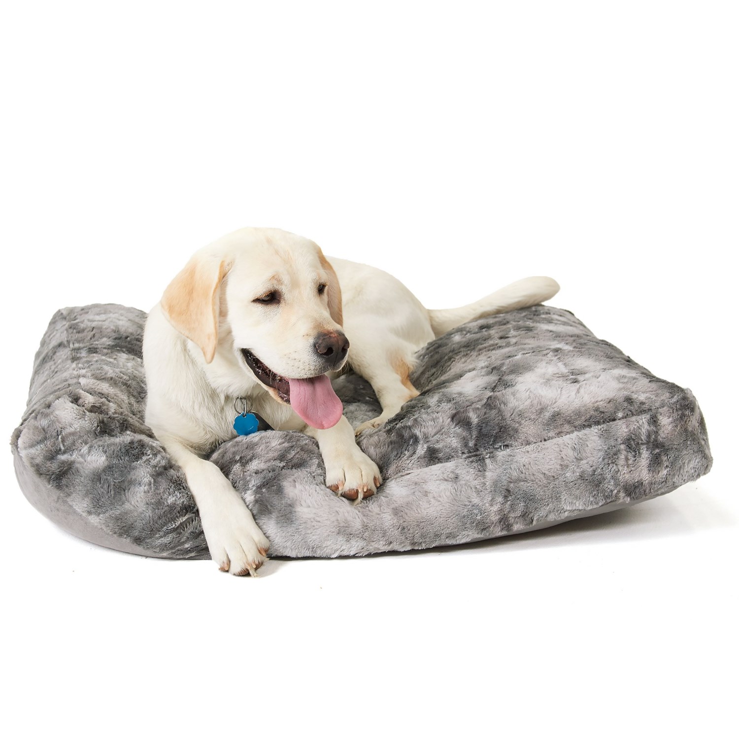 THRO Darwin Brushed Faux-Fur Dog Bed - 36x27” - Save 55%