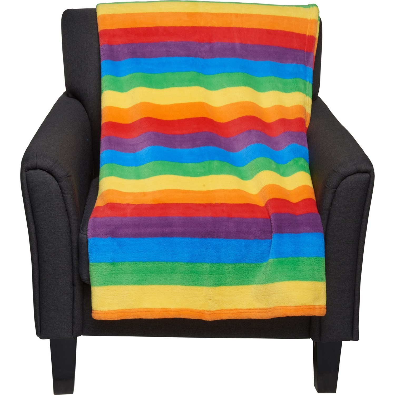 THRO Russ Rainbow Plush Throw Blanket 50x70” Save 43