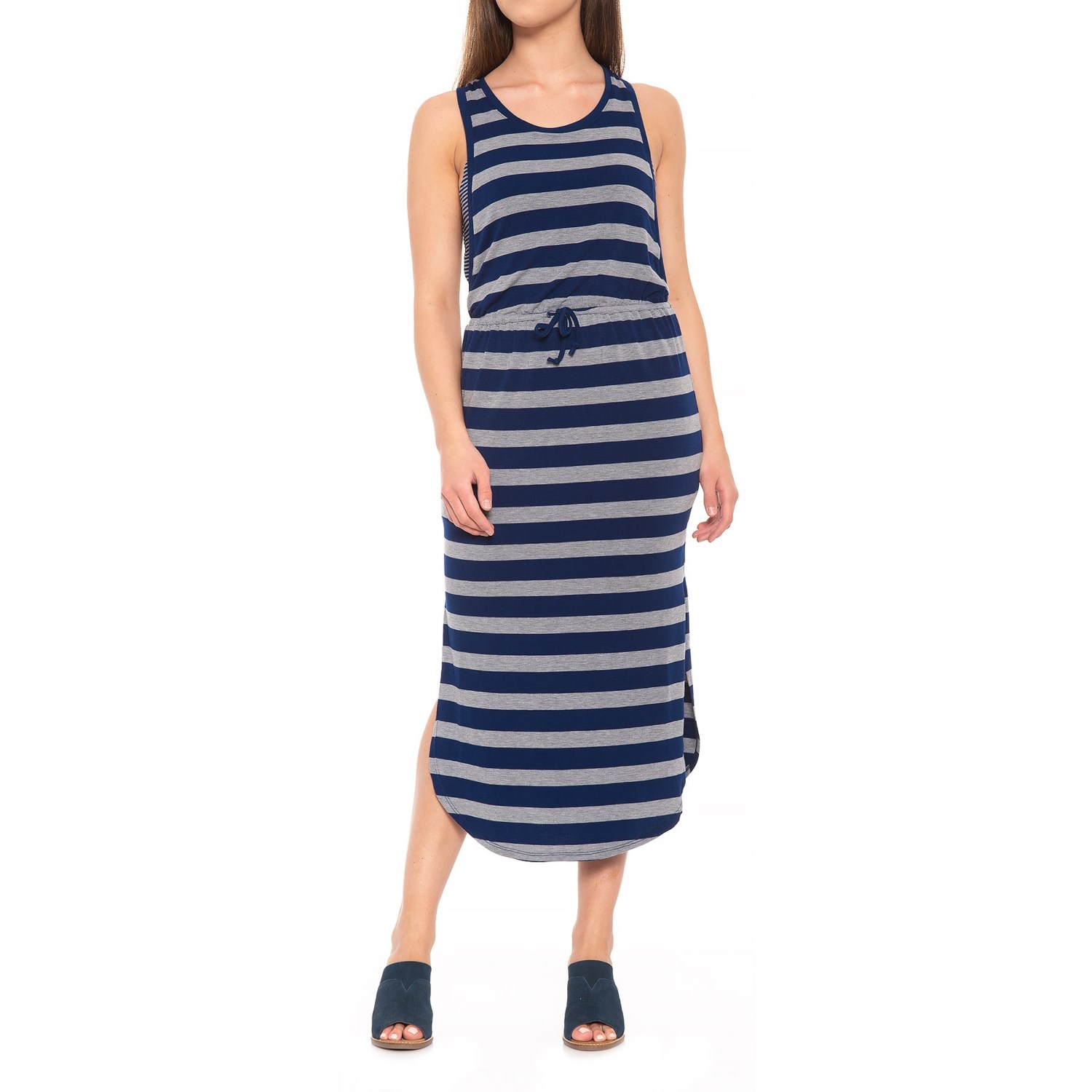 Thyme & Honey Striped Maxi Dress Sleeveless (For Women)