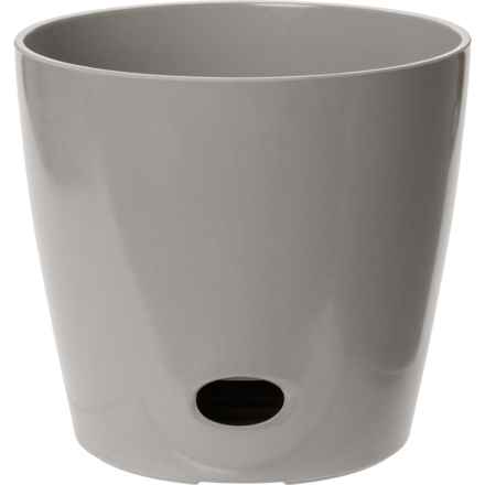 Tierra-Derco Round Self-Watering Bamboo Pot - 7” in Gray